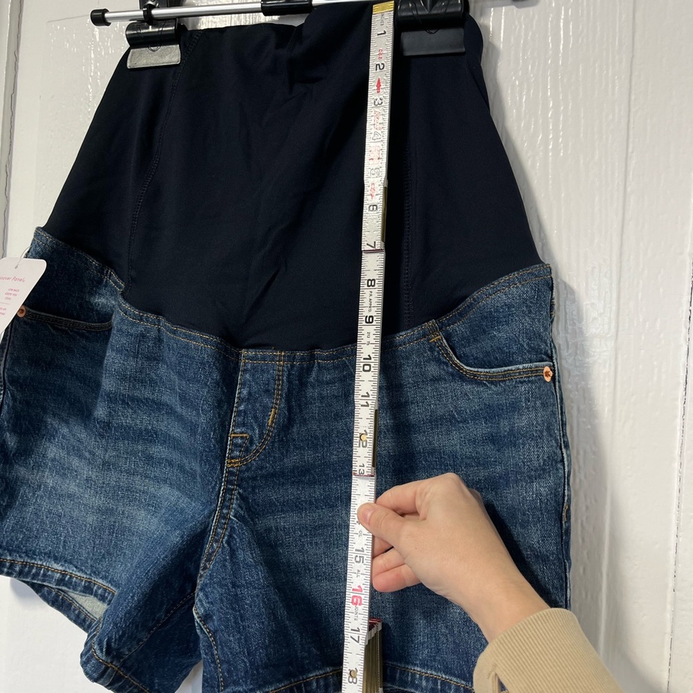 NWT Isabel Maternity Midi Crossover denim short size 8 - Picture 5 of 8